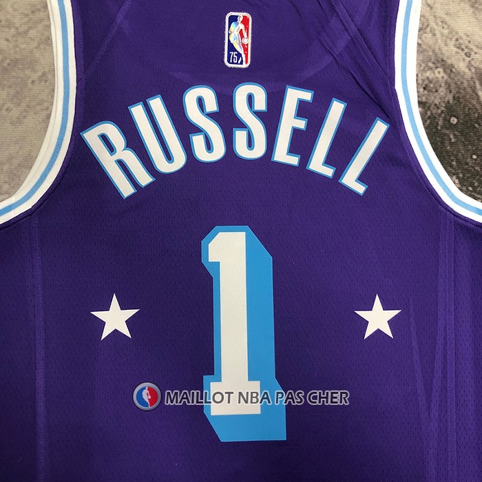 Maillot Los Angeles Lakers D'angelo Russell NO 1 Ville 2021-22 Volet